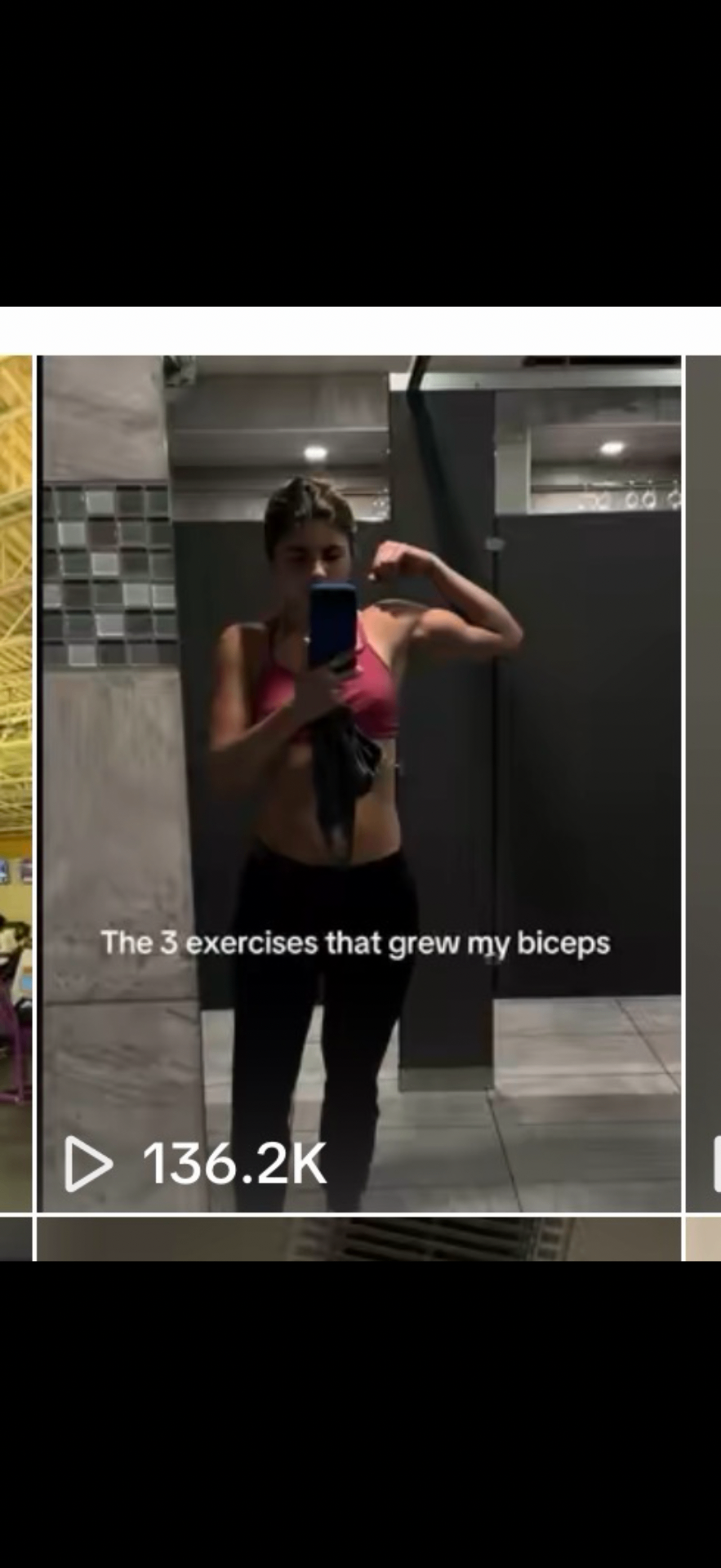 Julia’s fitness video showing 136.2K views